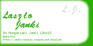 laszlo janki business card